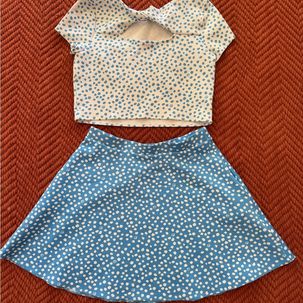 Lilly Pulitzer Two-Pieces Skirt Set - Blue and White Print (size 16)
